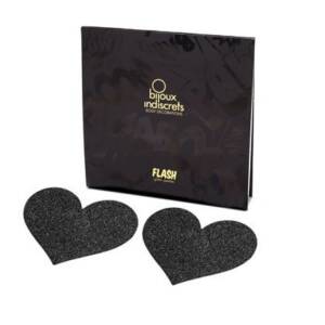 BIJOUX - INDISCRETS FLASH SCHWARZE HERZ NIPPELKLEMMEN