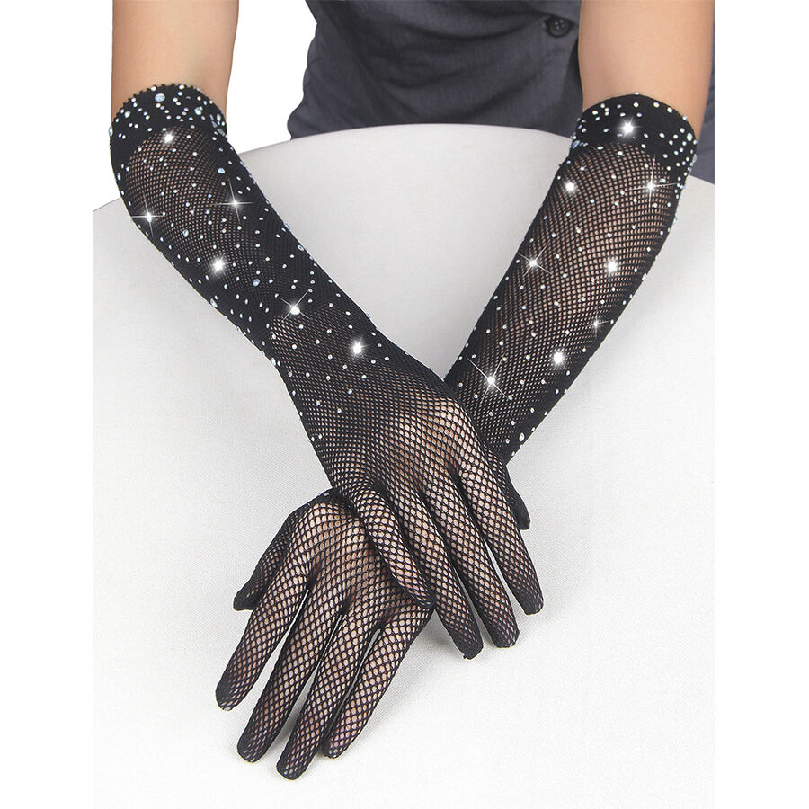SUBBLIME - 957469 SHINE transparente Handschuhe Schwarz S/M