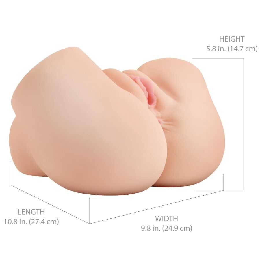 PDX ELITE - BACK THAT ASS UP realistischer vibrierender Vagina- und Anus-Masturbator