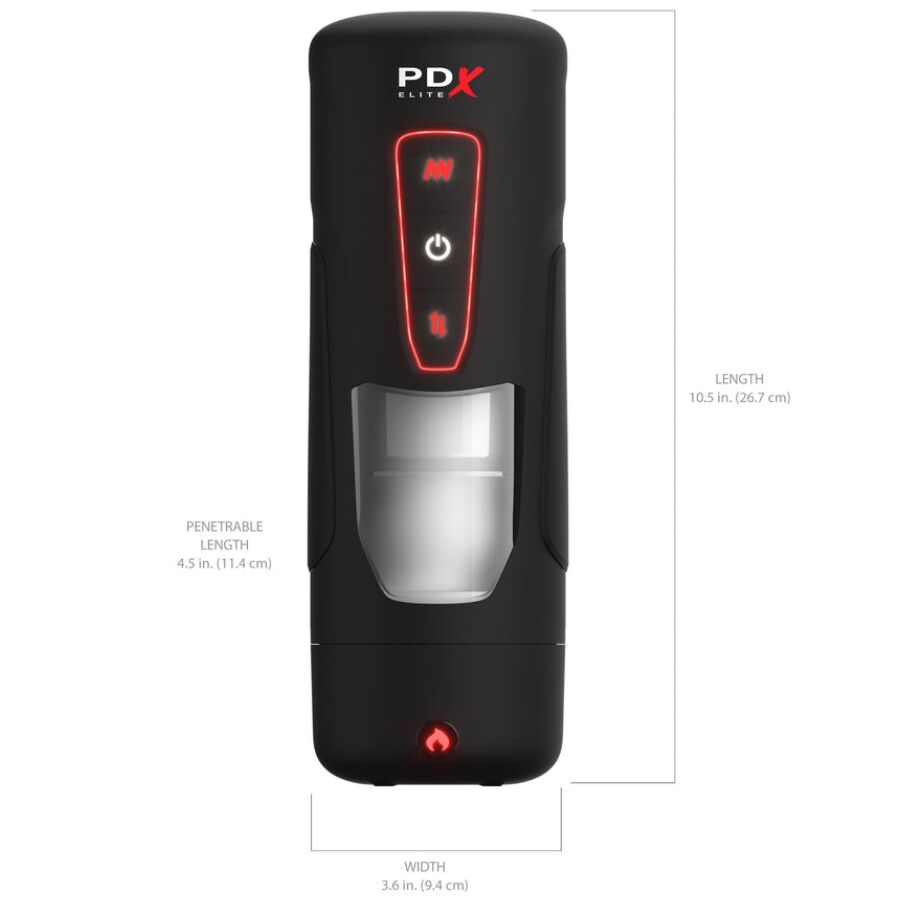 PDX ELITE - MILK ME HOTTER automatischer Masturbator mit Stoß- und Wärmeeffektvibration
