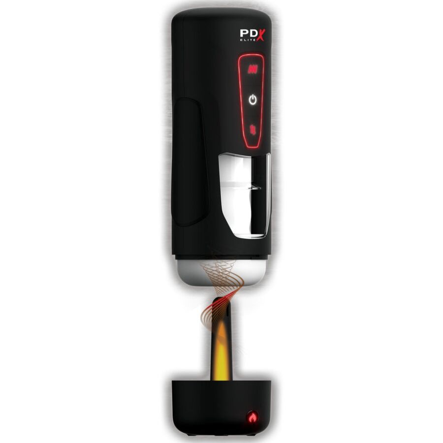 PDX ELITE - MILK ME HOTTER automatischer Masturbator mit Stoß- und Wärmeeffektvibration