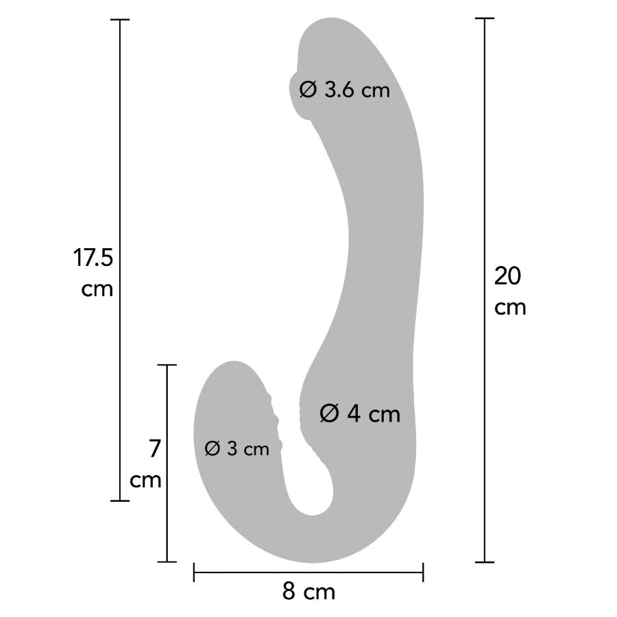 XOCOON - 2 IN 1 STRAPLESS STRAP-ON VIBRATOR MIT FERNBEDIENUNG LILA