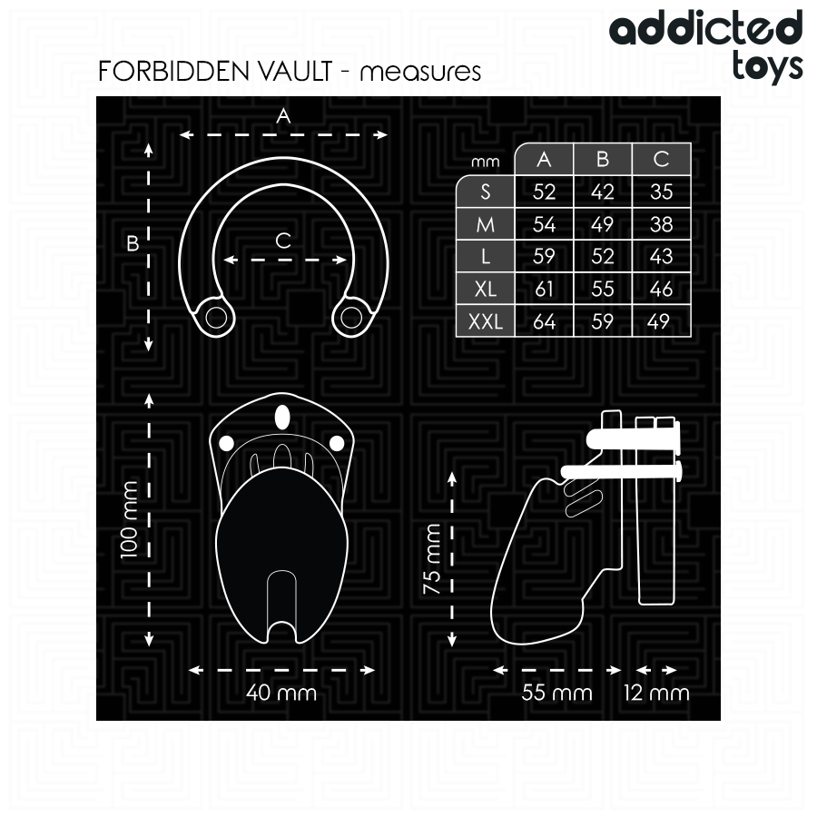 ADDICTED TOYS LOCKED - Verbotenes Peniskäfig 10 cm