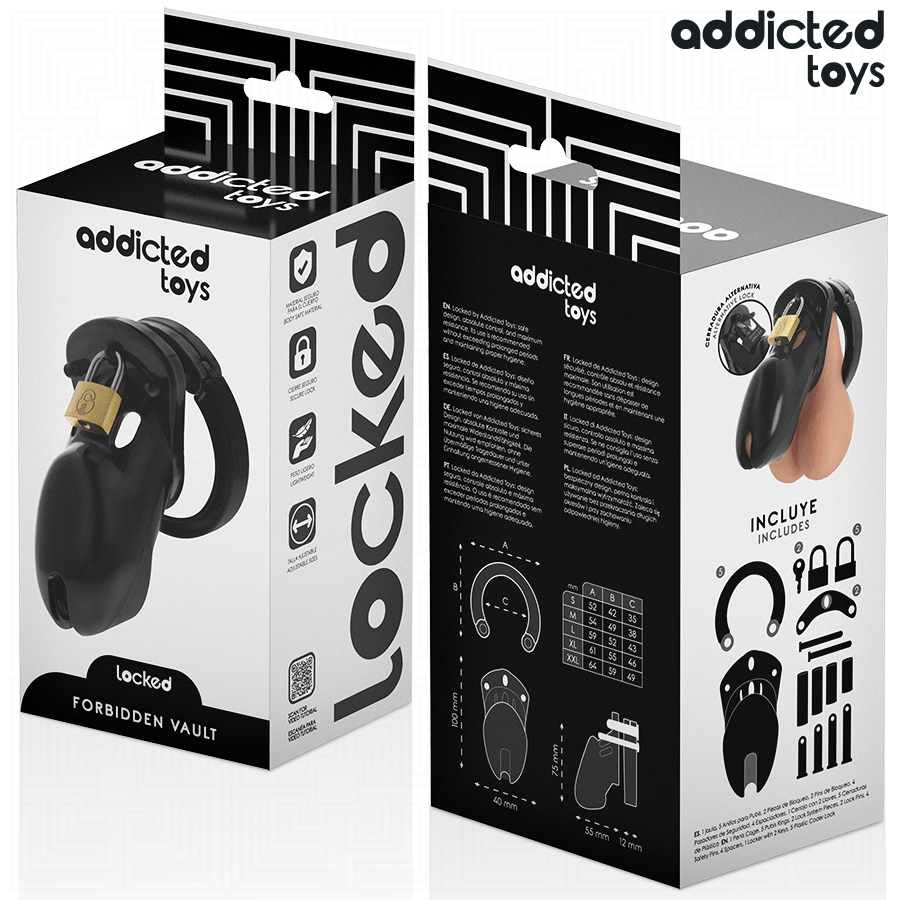 ADDICTED TOYS LOCKED - Verbotenes Peniskäfig 10 cm