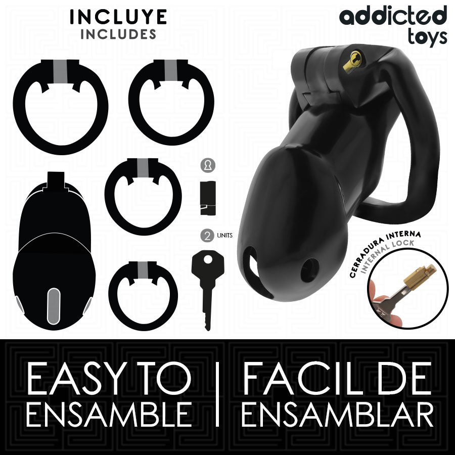 ADDICTED TOYS LOCKED - MINDNIGHT CELL Penis käfig Größe L