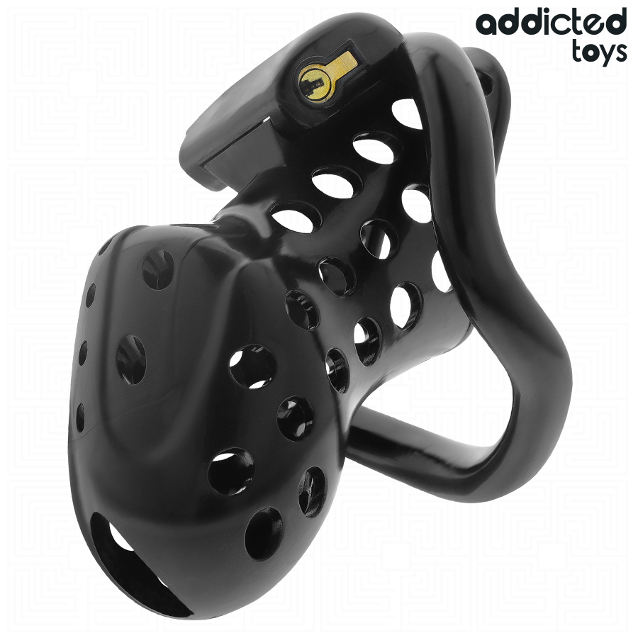 ADDICTED TOYS LOCKED - Angeketteter Hohlpeniskäfig 10,5 cm