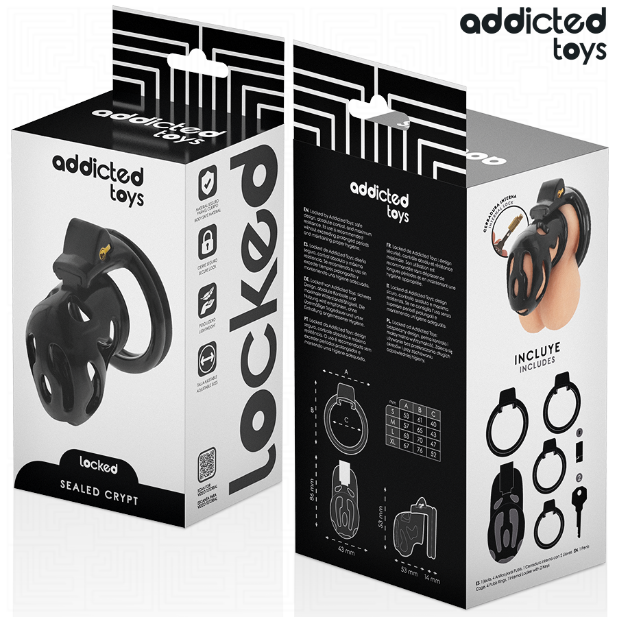 ADDICTED TOYS LOCKED - VERSIEGELTER PENISKÄFIG 8 CM