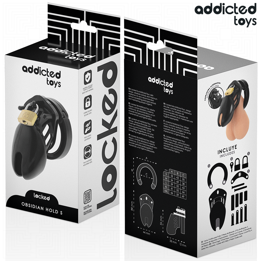 ADDICTED TOYS LOCKED - OBSIDIAN HOLD Penis käfig