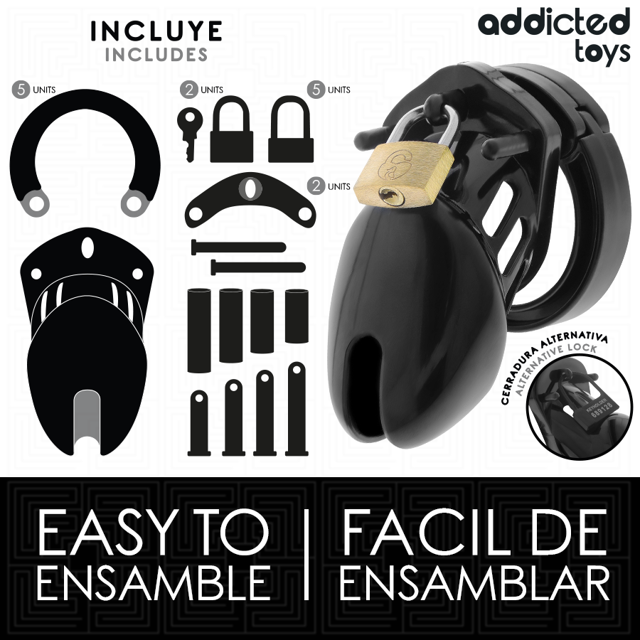 ADDICTED TOYS LOCKED - OBSIDIAN HOLD Penis käfig