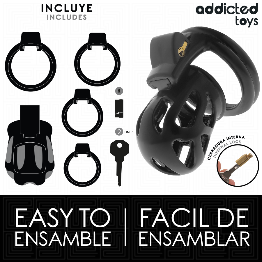 ADDICTED TOYS LOCKED - SILENT KEEP Penis Käfig 7,5 cm