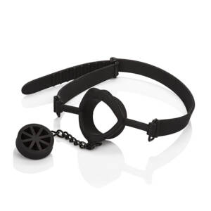 CALEXOTICS - SCANDAL - Gag mit schwarzem Silikon-Plug