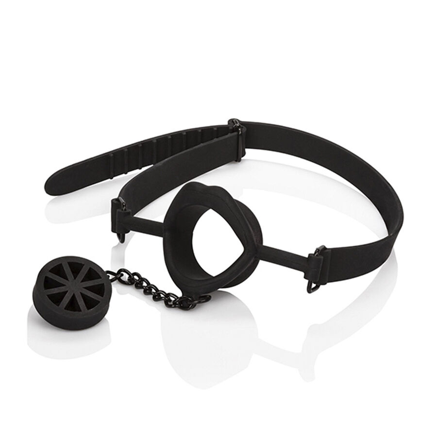 CALEXOTICS - SCANDAL - Gag mit schwarzem Silikon-Plug