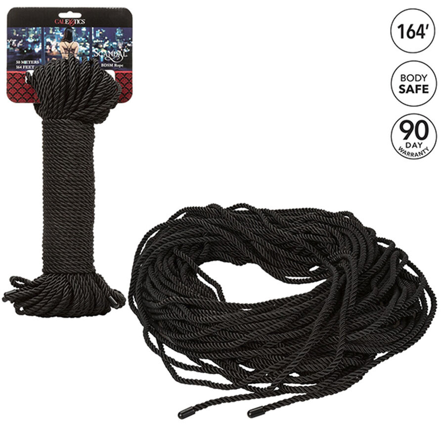 CALEXOTICS - SCANDAL Schwarzes BDSM-Seil 50 m