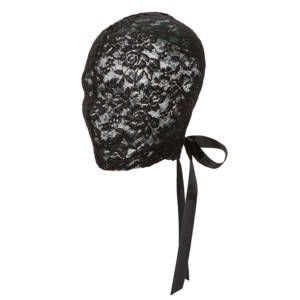 CALEXOTICS - SCANDAL schwarze Spitzen-Balaclava mit Schleife