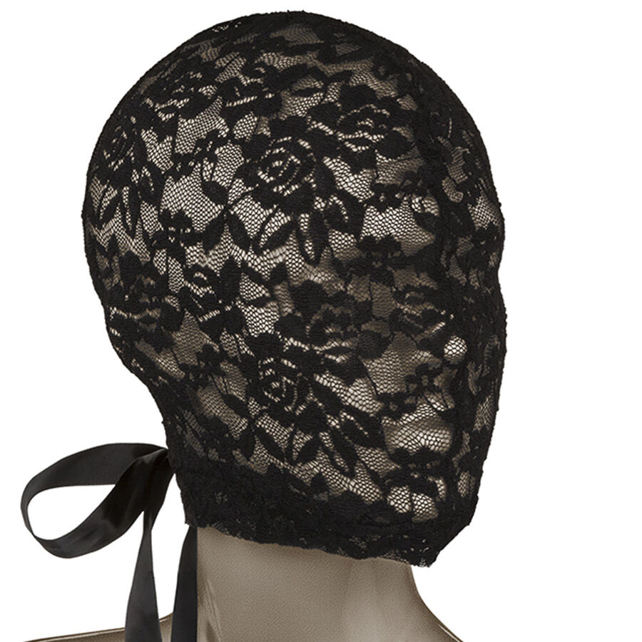 CALEXOTICS - SCANDAL schwarze Spitzen-Balaclava mit Schleife