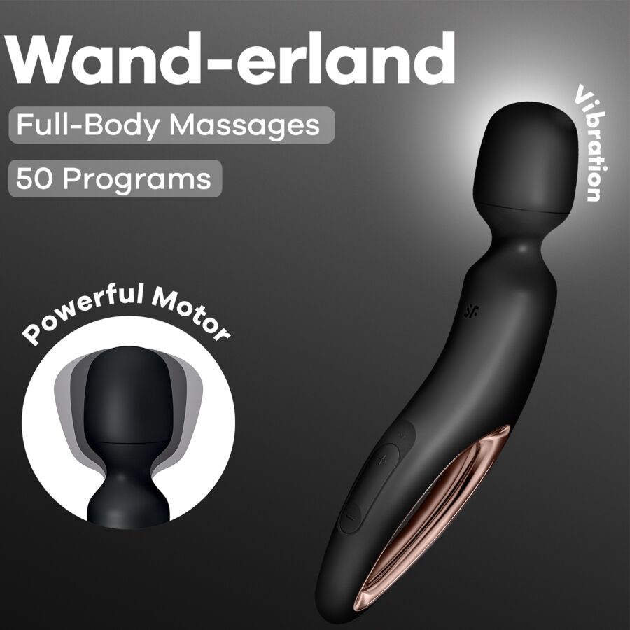 SATISFYER - WAND ERLAND Vibrations-Massager Schwarz