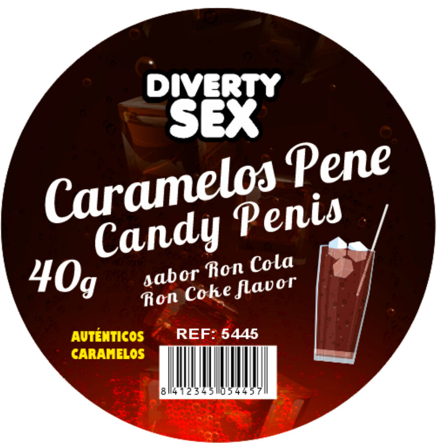 DIABLO PICANTE - 20 Penis-Süßigkeiten mit Ron-Cola-Aroma