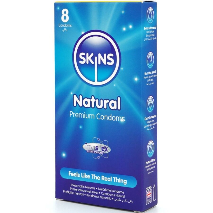 SKINS - NATÜRLICHE PREMIUM-KONDOME 8ER PACK