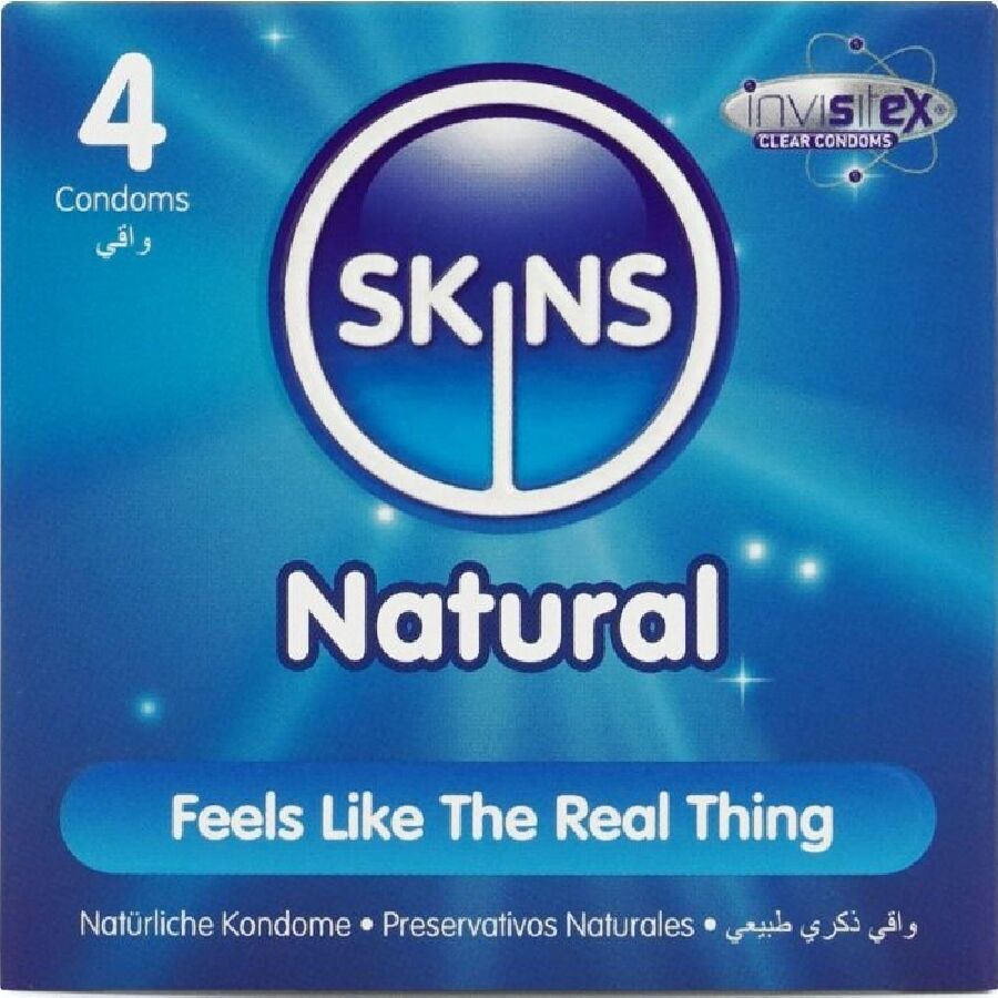 SKINS - NATÜRLICHE PREMIUM-KONDOME 4ER PACK