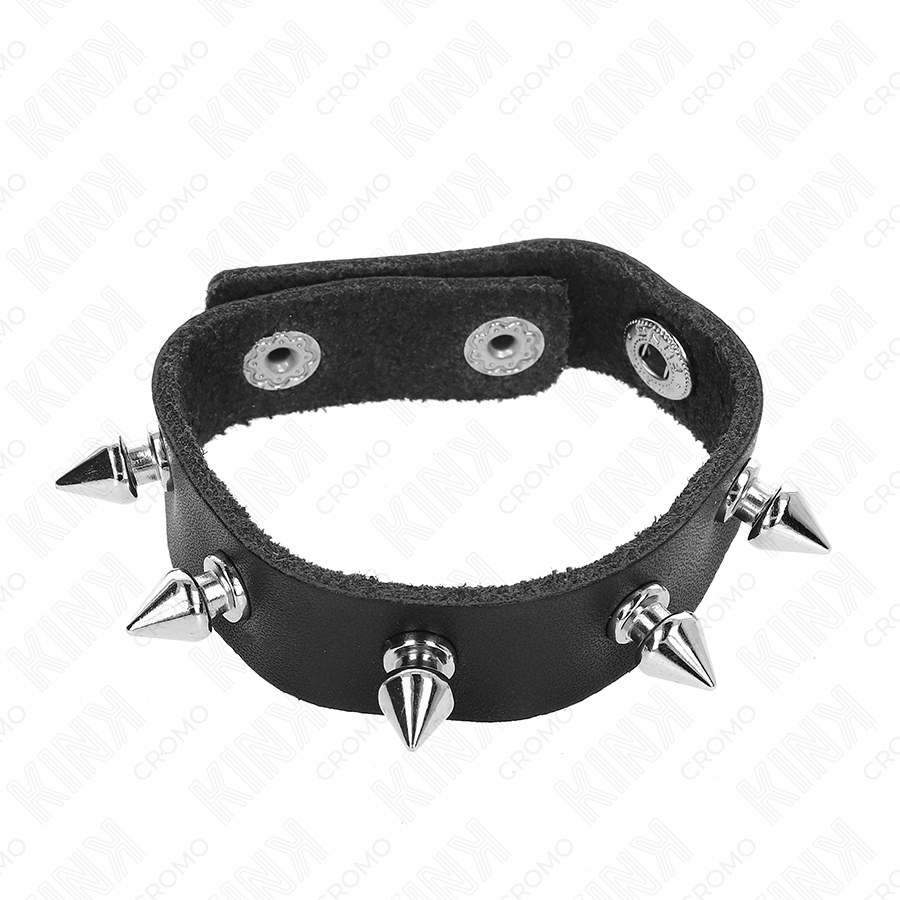 KINK - Penisring aus Leder mit Spikes 21,5 x 1,6 cm