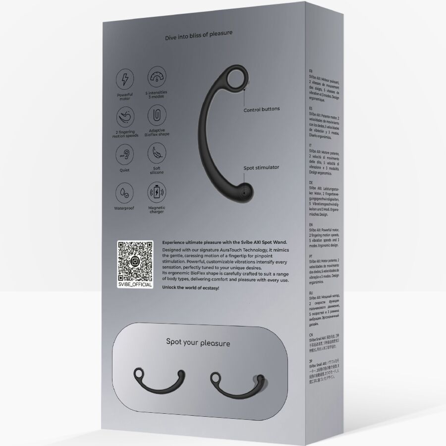 SNAIL VIBE - AXI Vibrations-Massagestab Schwarz