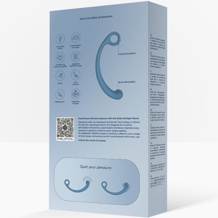 SNAIL VIBE - AXI Vibrations-Massagestab Blau
