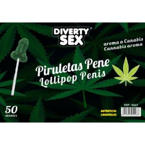 DIABLO GOLOSO - 50 Penis-Lollis mit Cannabis-Aroma