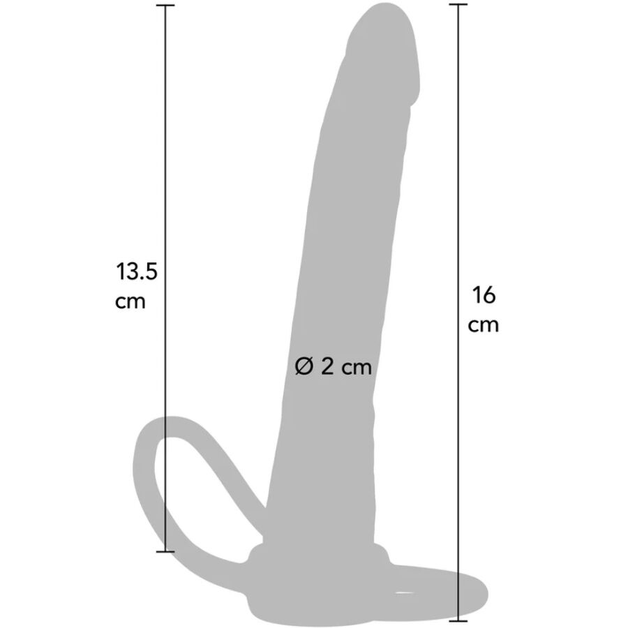 GET REAL - DOUBLE TROUBLE Silikon-Analpenetrator 16 cm