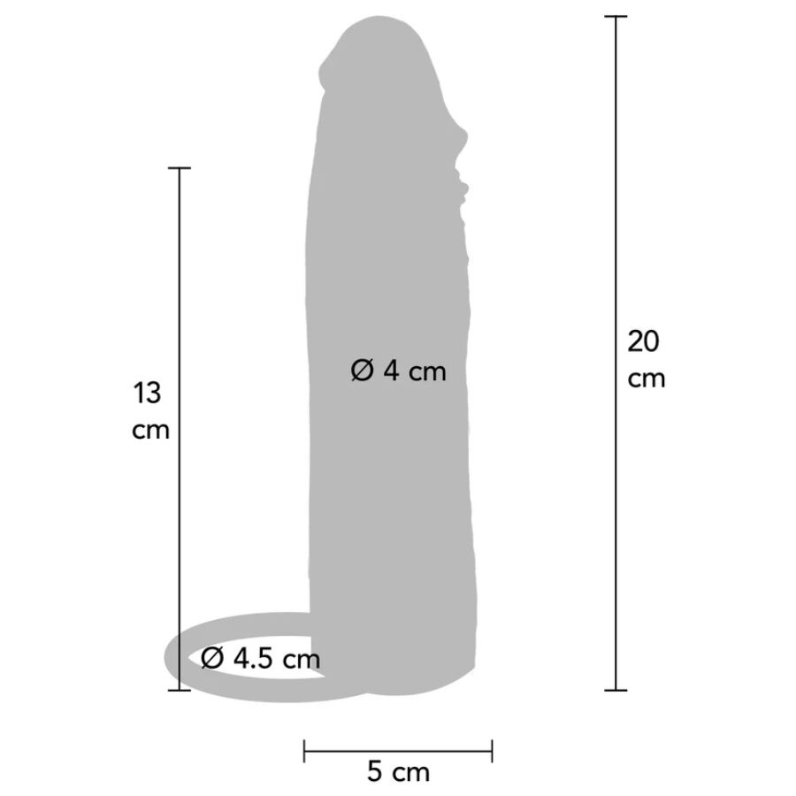 GET REAL - Feuchtigkeitsspendende Silikon-Vibrations-Penishülle in Karamell, 20 cm