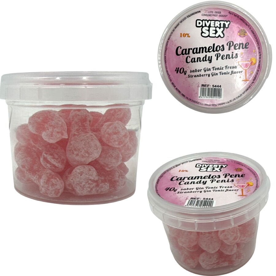 DIABLO PICANTE - 20 Penisbonbons mit Gin-Tonic-Geschmack