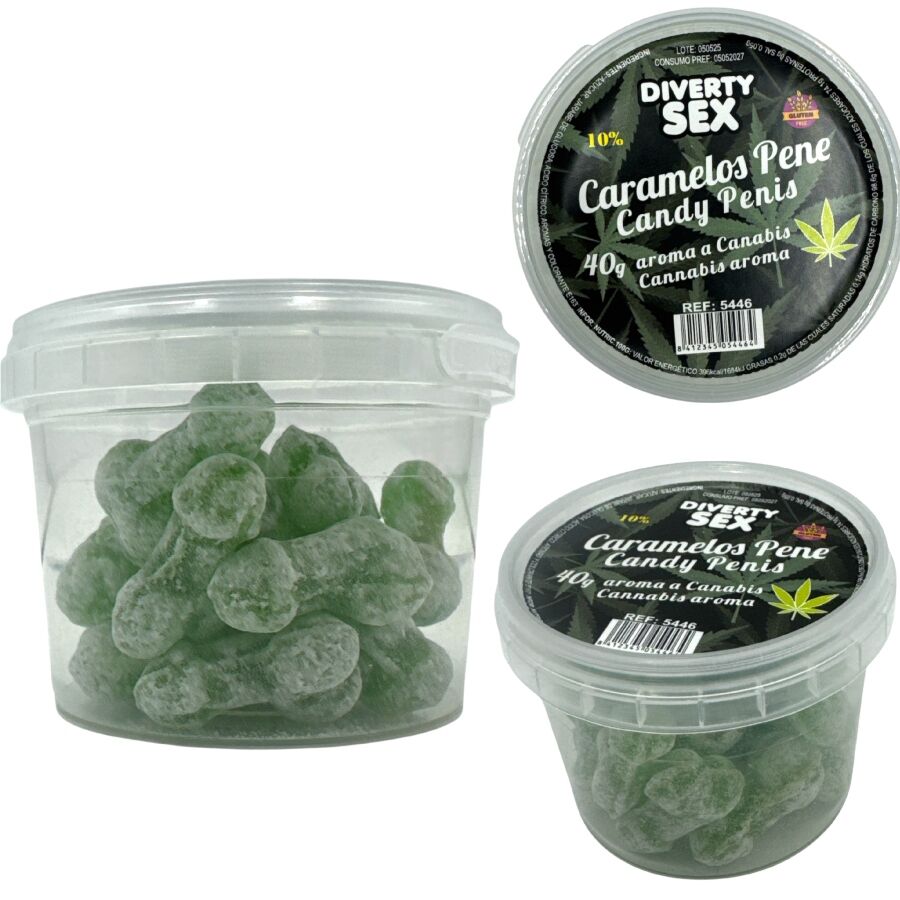 DIABLO GOLOSO - 20 Penis-Süßigkeiten mit Cannabis-Aroma