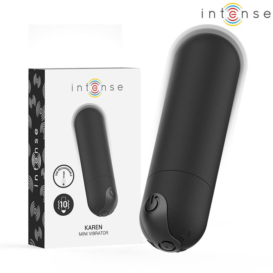 INTENSE - KAREN MINI WIEDERAUFLADBARES VIBRATIONS-EI SCHWARZ