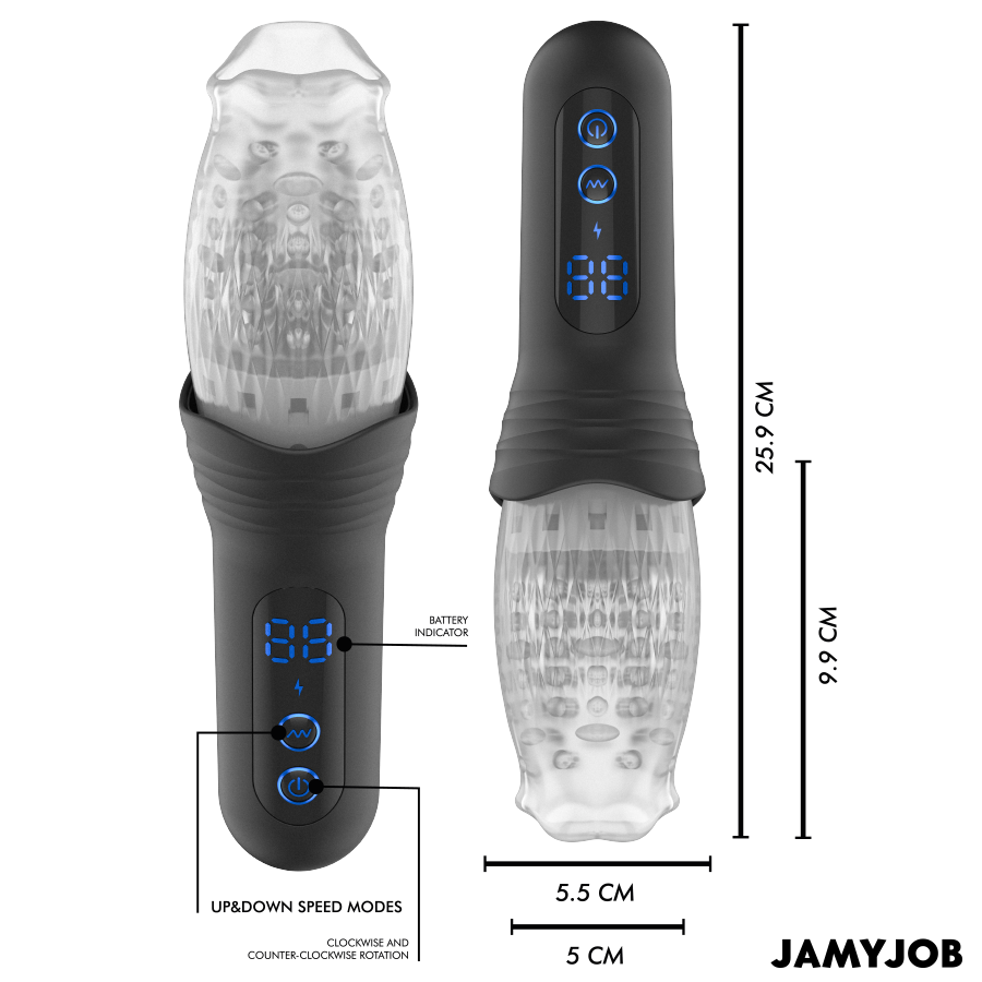 JAMYJOB - BLOW-R Masturbator mit Stoß- und Rotationsfunktion