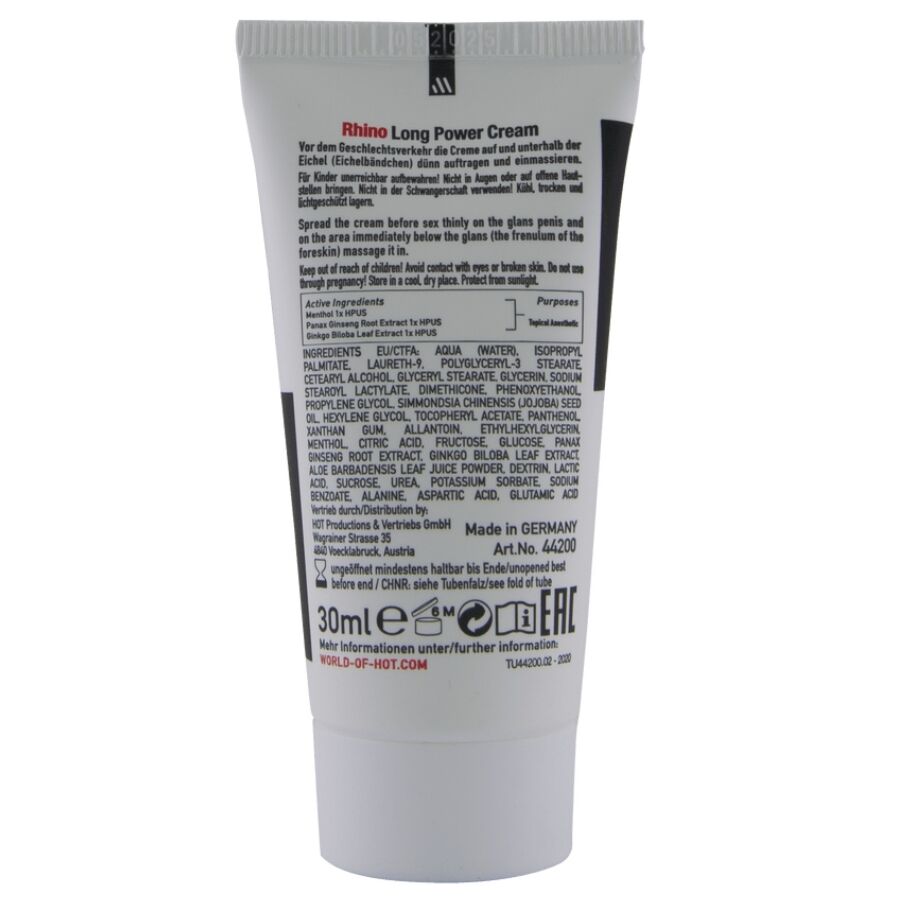 HOT - RHINO LONG POWER CREME 30 ML
