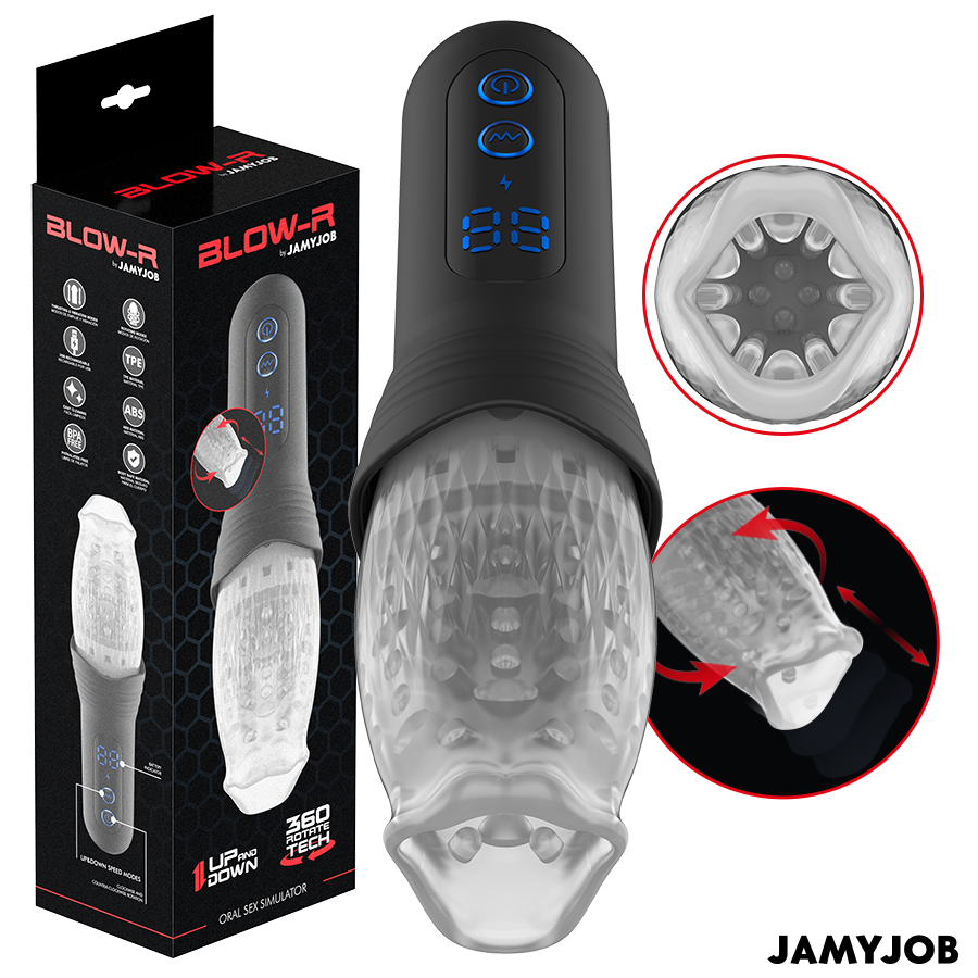 JAMYJOB - BLOW-R Masturbator mit Stoß- und Rotationsfunktion