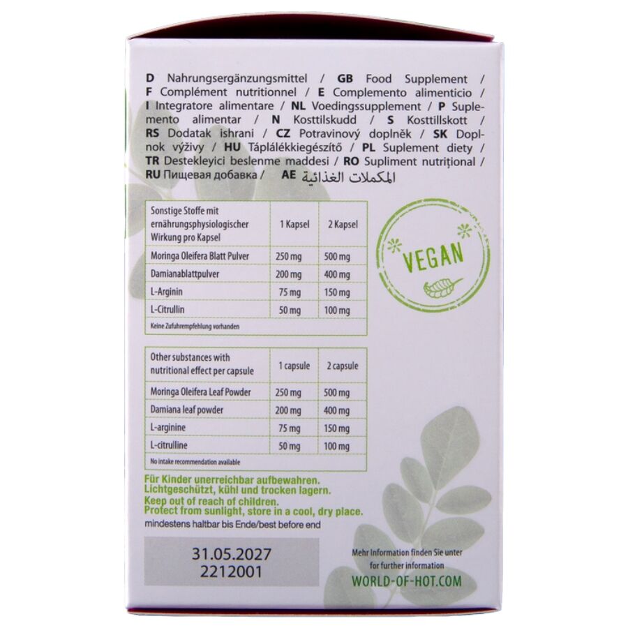HOT - MORINGA DAMENKAPSELN 60 EINHEITEN
