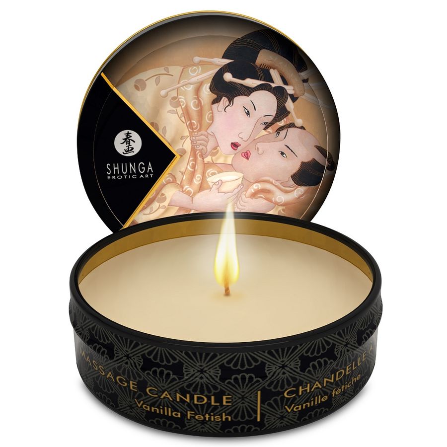 SHUNGA - MINI CARESS BY CANDLELIGHT Vanille Massagekerze 30 ml