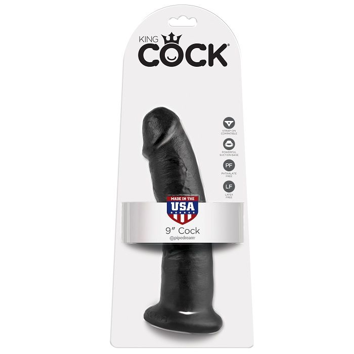 KING COCK - 9 Dildo Schwarz 22,9 cm