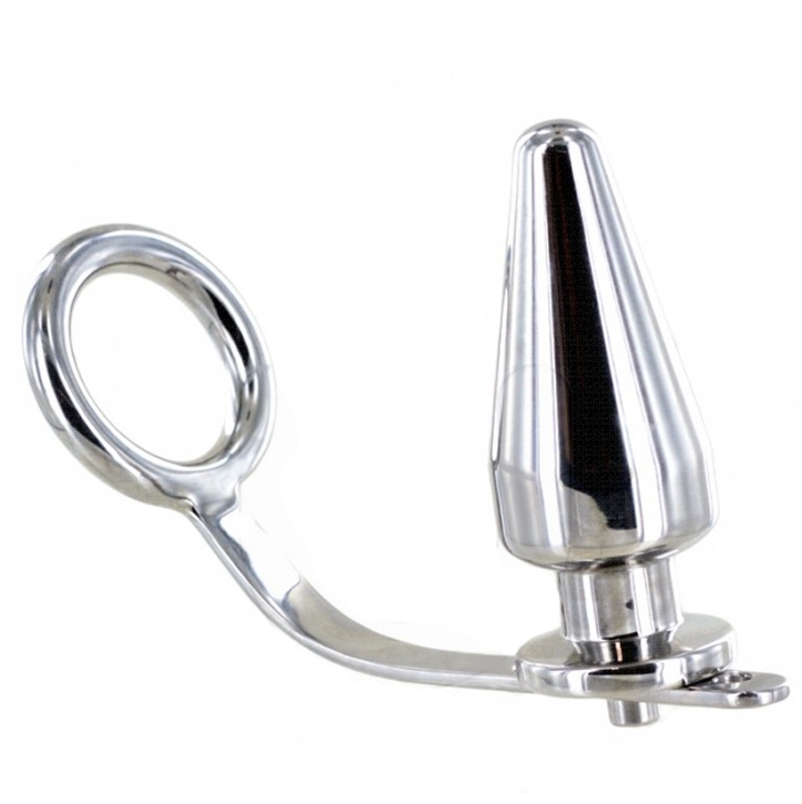 METAL HARD - Stahlring mit Analplug 80 x 55 mm