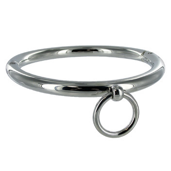METAL HARD - BDSM-Halskette mit Ring 10 cm