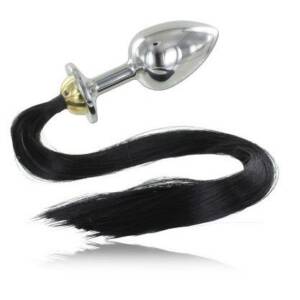 METAL HARD - Analplug aus Stahl mit Schwanz 8,89 cm
