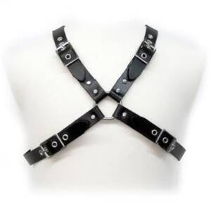 LEATHER BODY - Schwarzer Schnalle-Harness für Männer