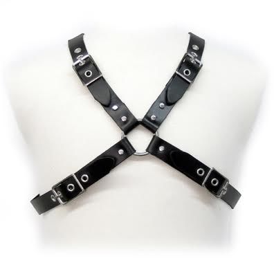 LEATHER BODY - Schwarzer Schnalle-Harness für Männer