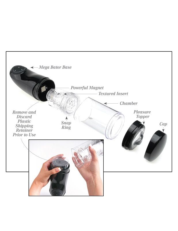 EXTREME TOYZ - PDX MEGA BATOR USB männlicher Masturbator Vagina Weiß