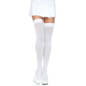 NYLON OBERSCHENKEITENHÖHE WEISS