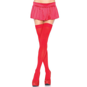 LEG AVENUE - NYLON OBERSCHENKELHOSE ROT