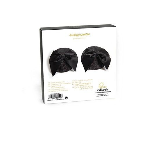 BIJOUX - BURLESQUE GLÄNZENDE NIPPELABDECKUNGEN MIT SCHLEIFE