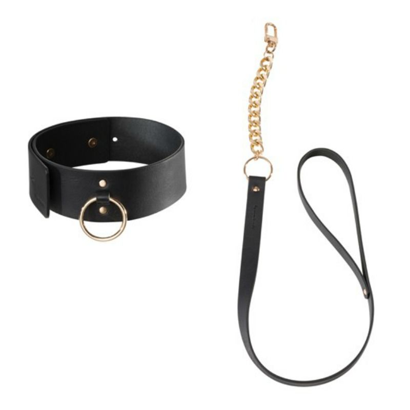 BIJOUX INDISCRETS MAZE - Schwarze Halskette mit Riemen