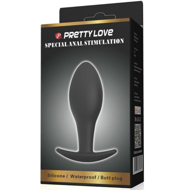PRETTY LOVE - Analplug Silikonanker 8,5 cm Schwarz