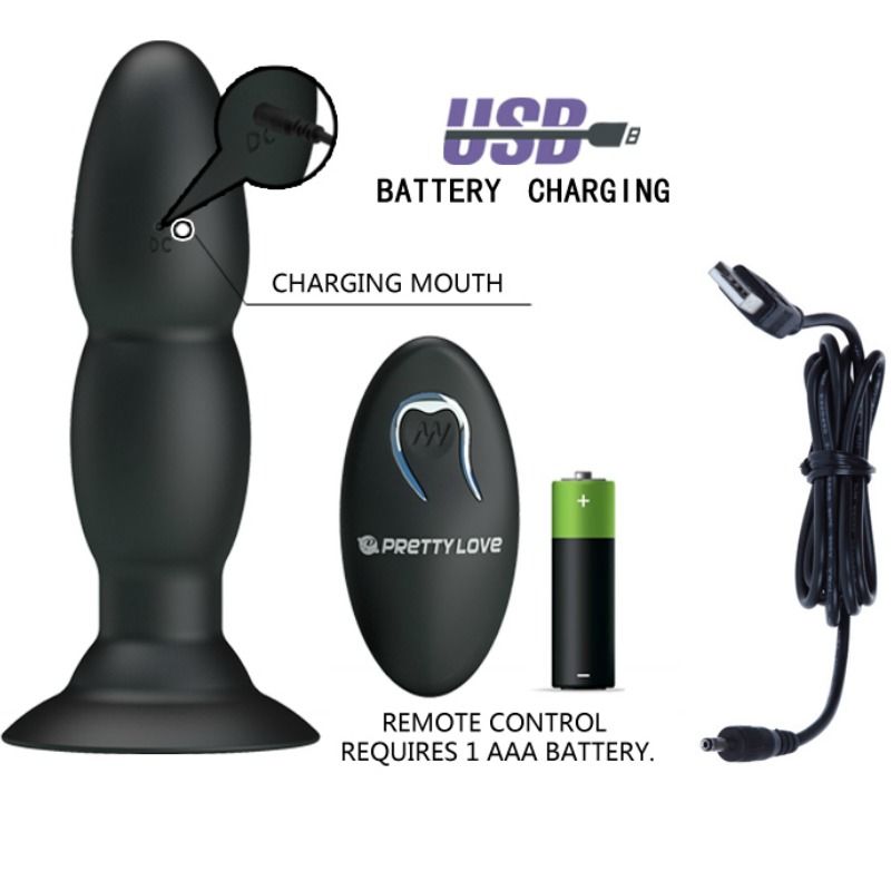 PRETTY LOVE - PLUG VIBRATOR MIT ROTATION UND FERNBEDIENUNG
